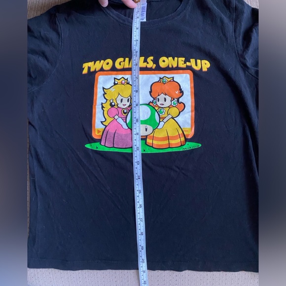 Vintage Two Girls 1 UP ROOSTER TOOTH Crop Top LG - Picture 6 of 6